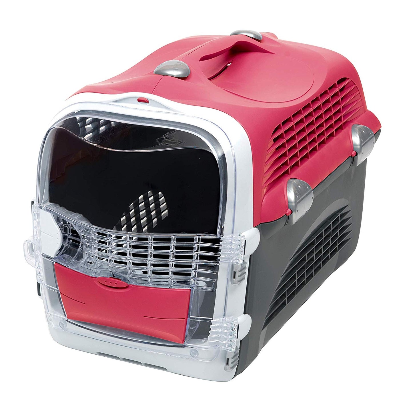 Catit Cabrio Cat Carrier - Cherry Red / Turquoise / Blue Grey