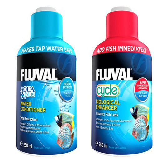 Fluval Aqua Plus Water Conditioner 250ml and Fluval Cycle Biological Enhancer 250ml