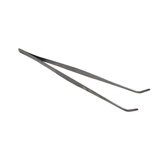 Livefood Stainless Steel Tweezers Curved End 400mm (16")