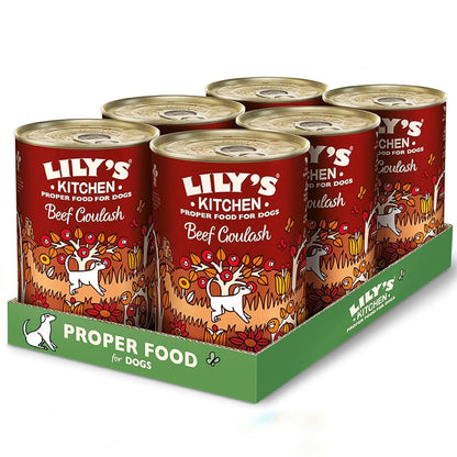 Lily's Kitchen Dog Beef Goulash, 400g  x 6 Tins