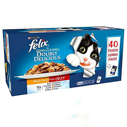 Felix Pouch Doubly Delicious - 40 pack - 100g