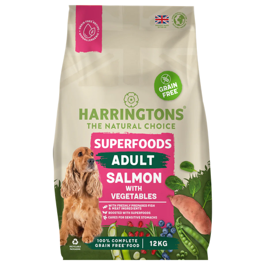 Harringtons Adult Dog Grain Free Superfoods Salmon with Vegetables, 12kg