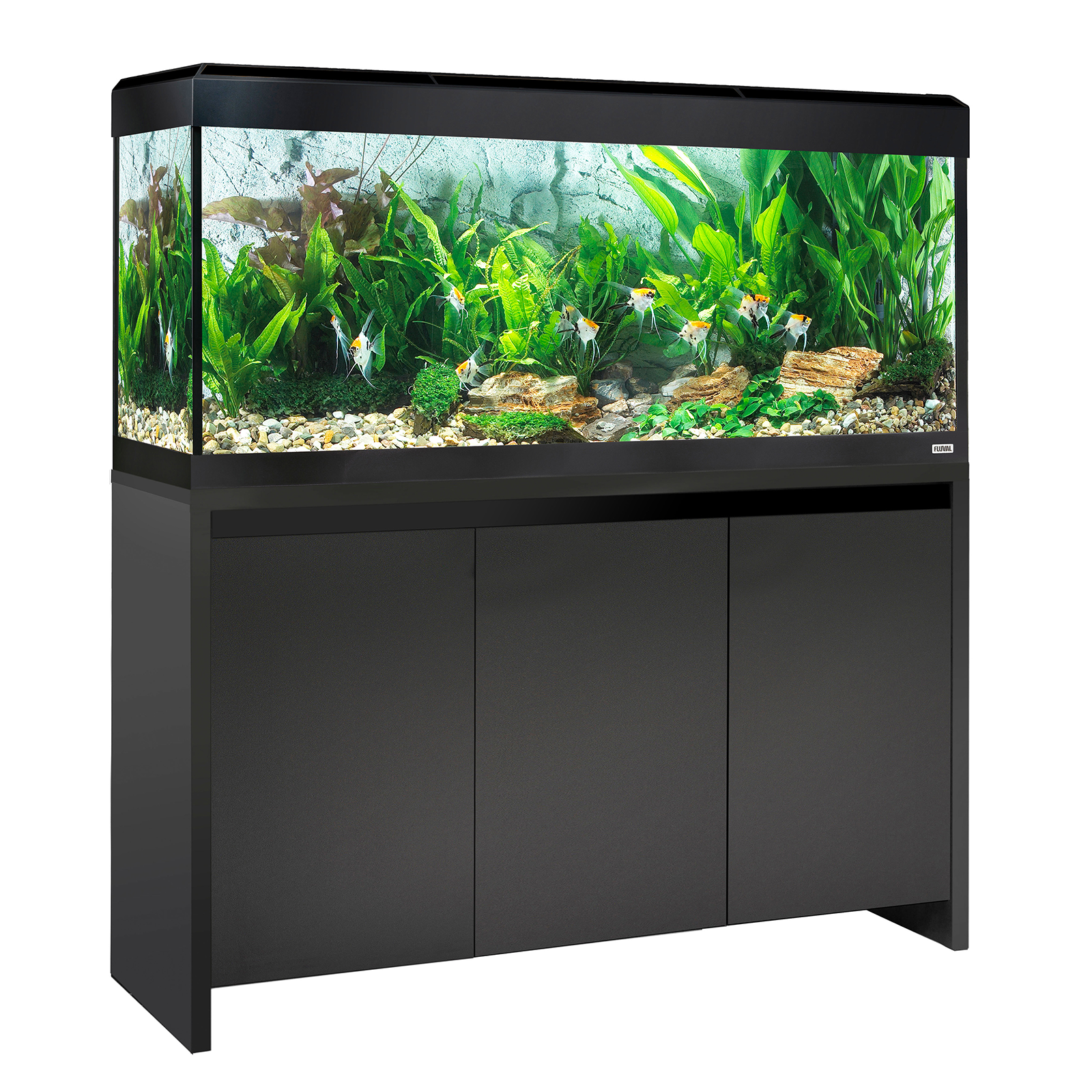 Fluval Roma 240 Bluetooth LED Aquarium 240L and Cabinet Black