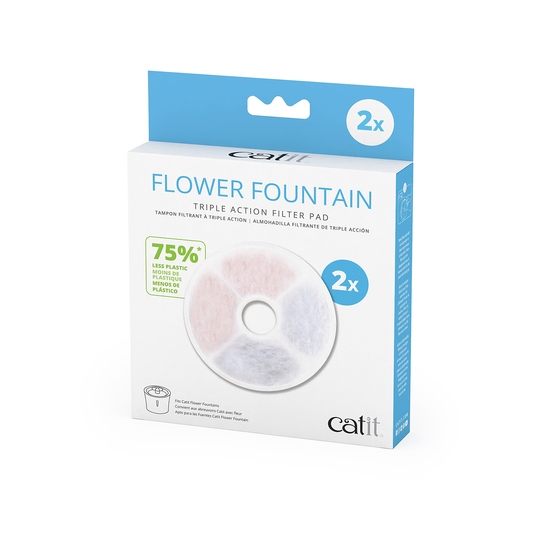 Catit Fountain Frameless Triple Action Filter Cartridge - 2 pack