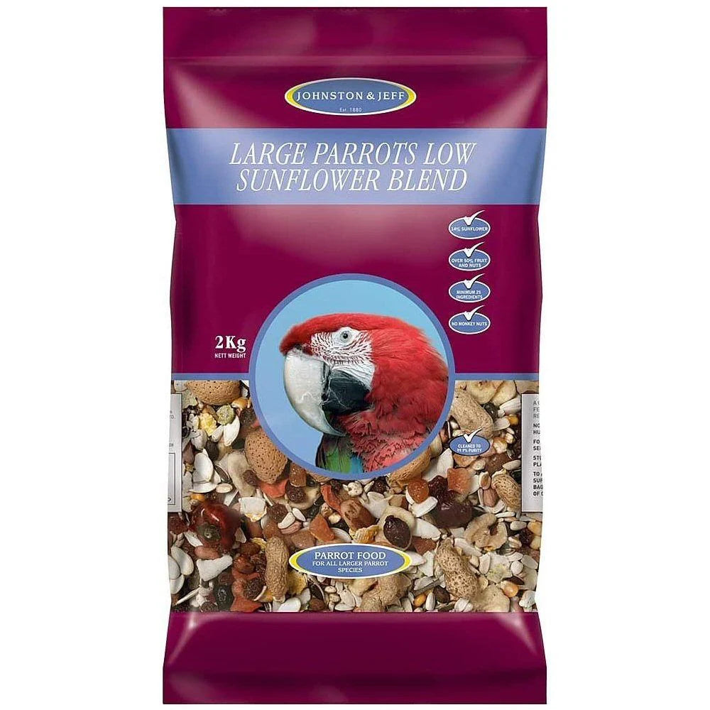 Johnston & Jeff Large Parrot Low Sunflower Blend (2kg)