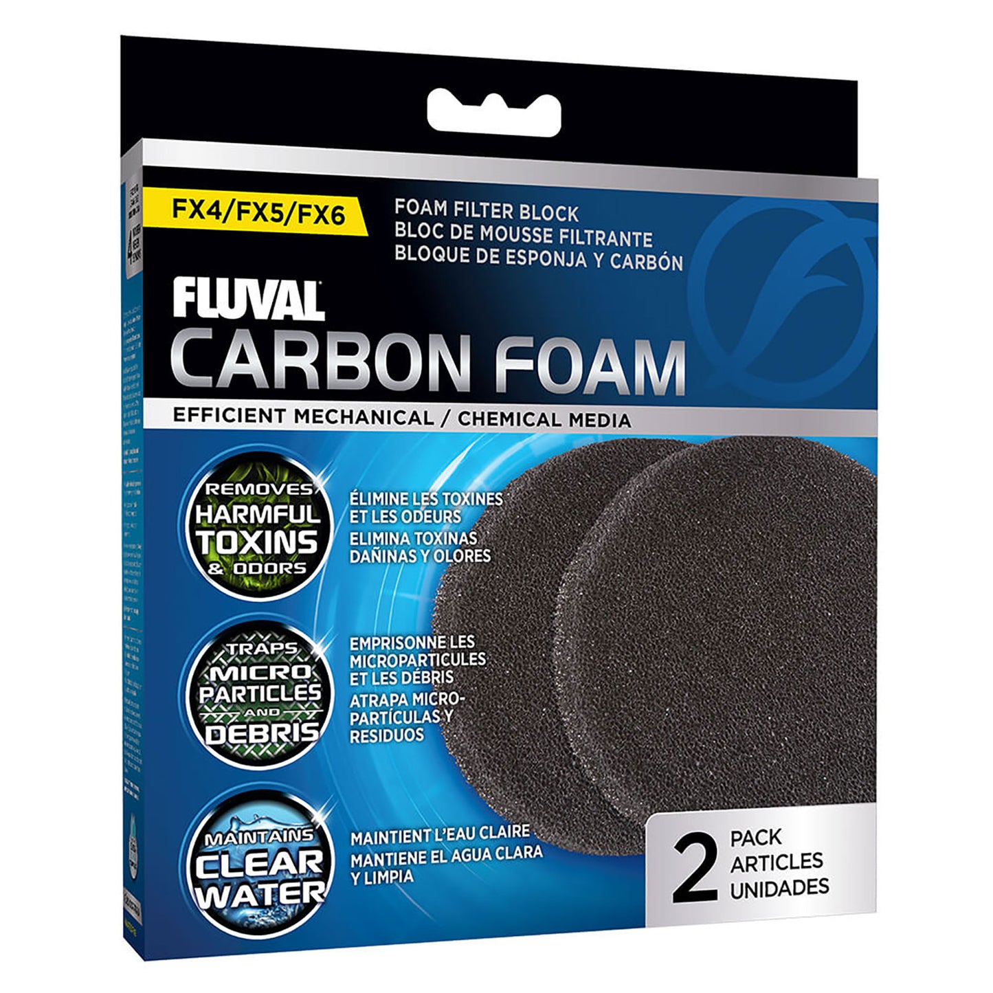 Fluval Carbon Foam Pads - 2 pack