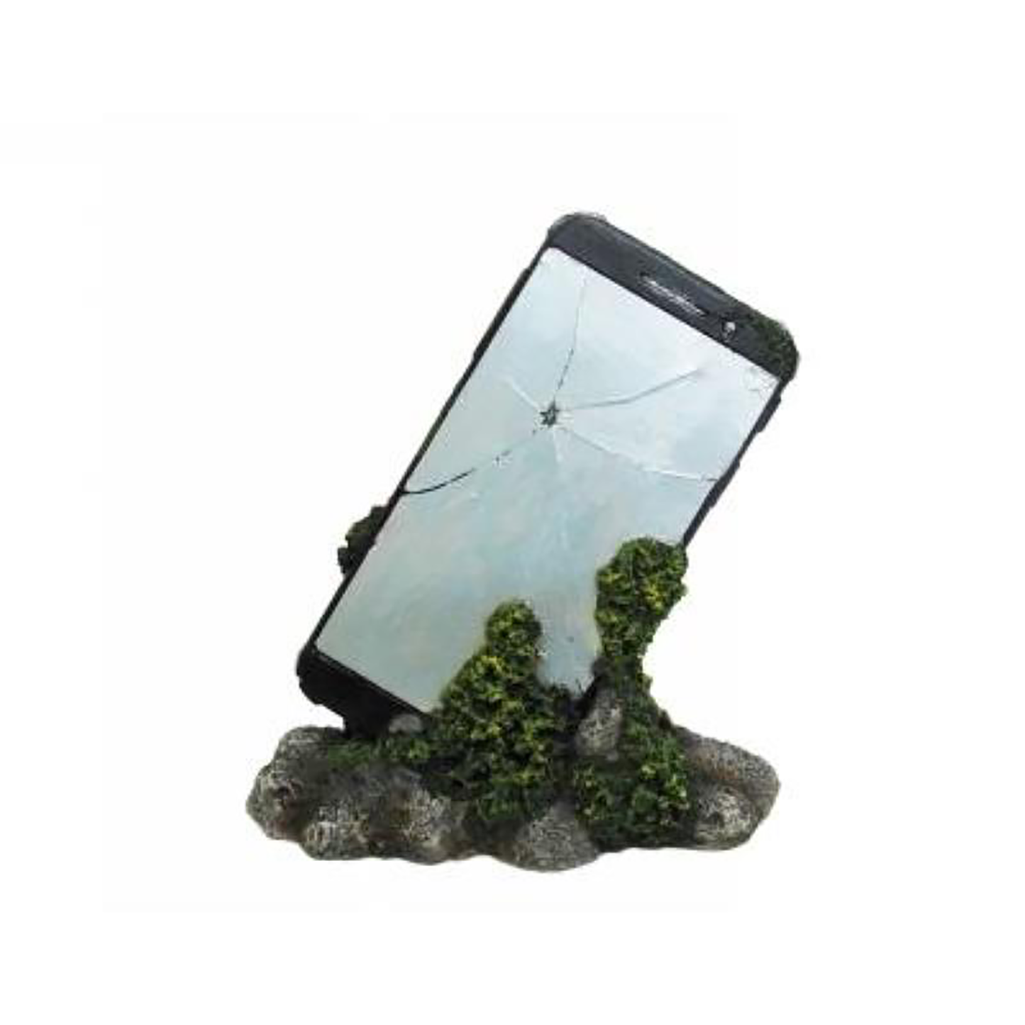 Classic Broken Mobile Phone Aquarium Ornament 155 x 80 x 162mm