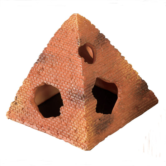 Reptile Pyramid Hide Cave Small - 9cm x 9cm x 9cm Bulk Buy x6