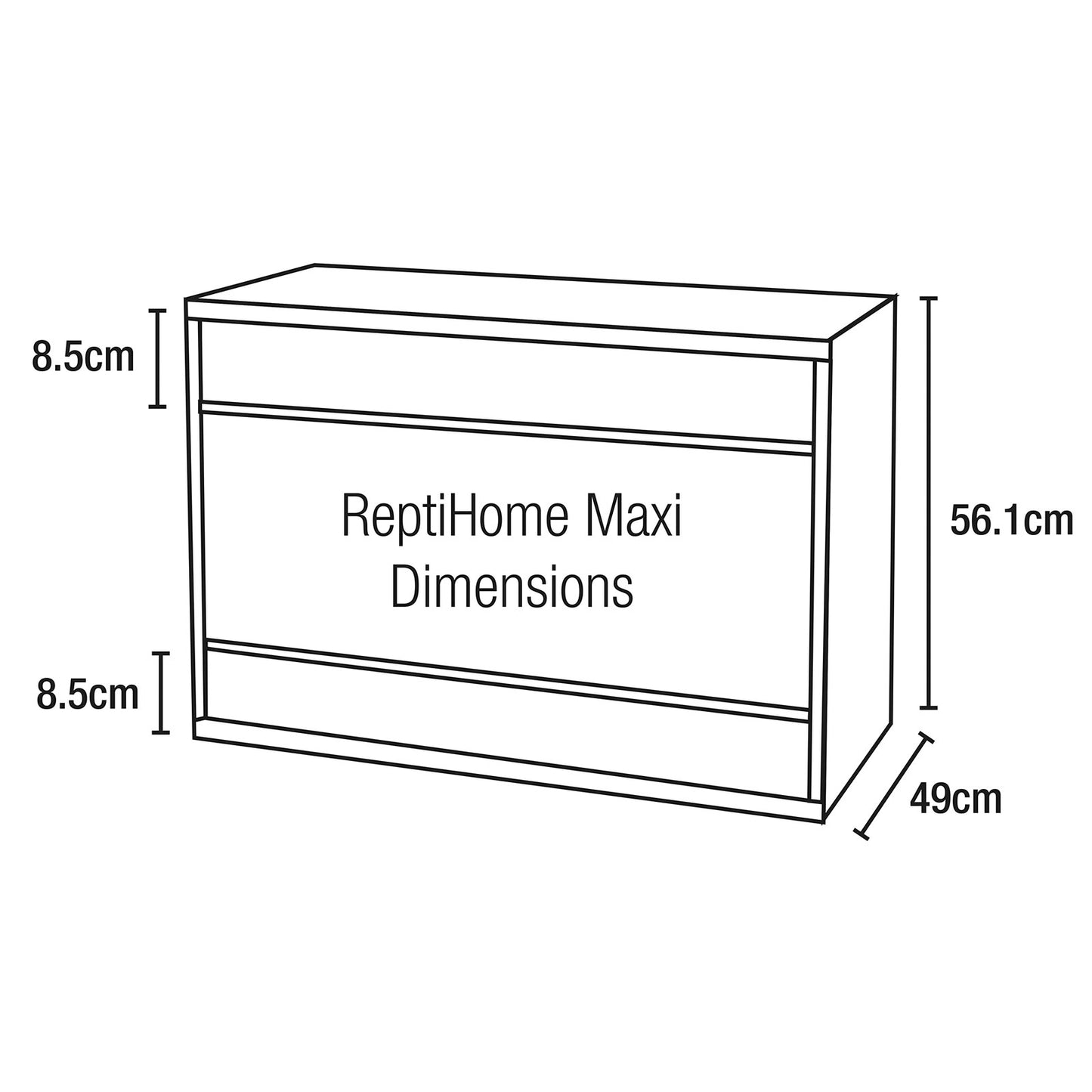 Vivexotic Repti-Home Maxi Medium Vivarium Grey