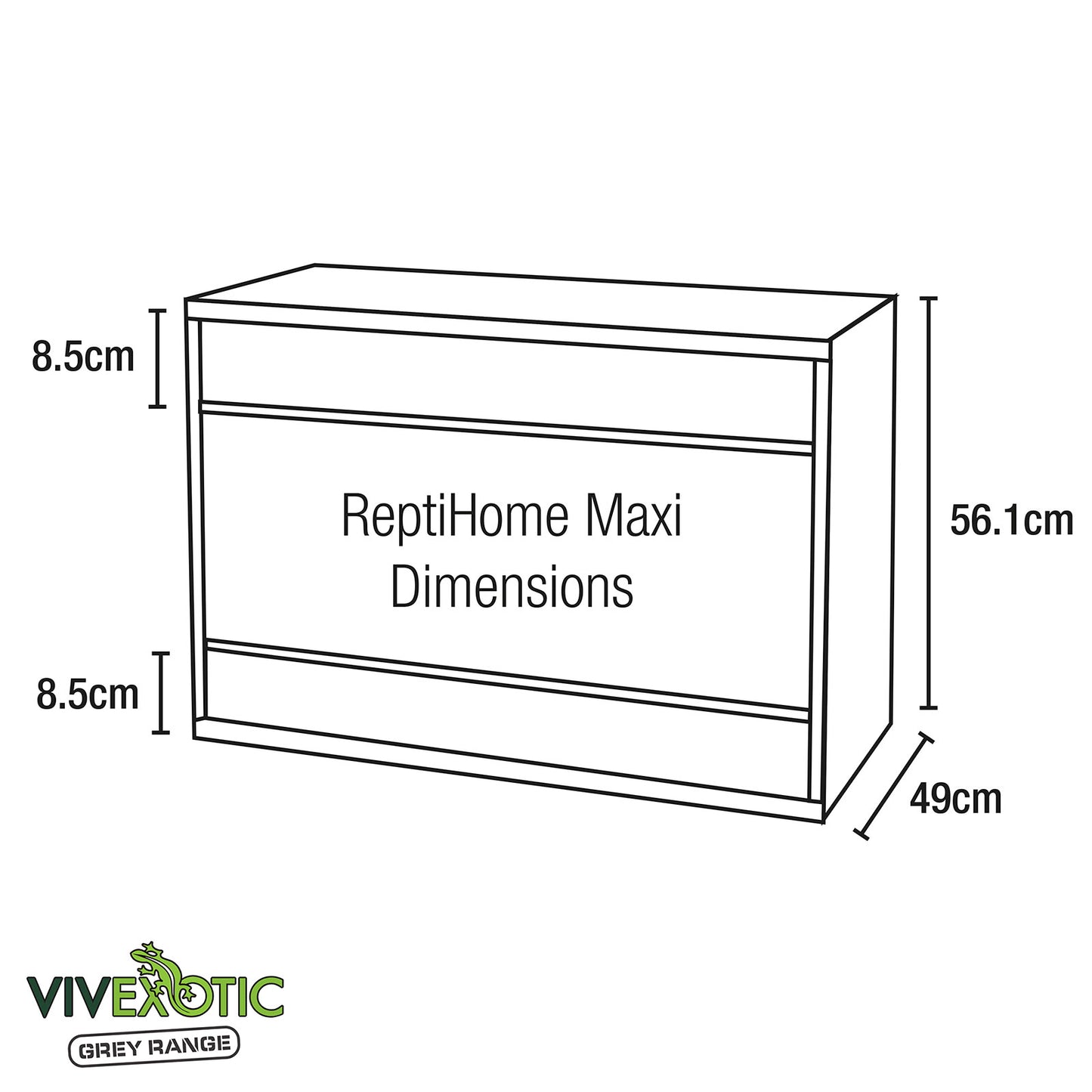 Vivexotic Repti-Home Maxi Large Grey Vivarium