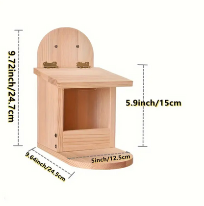 Wooden Squirrel Feeder