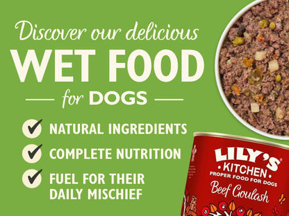 Lily's Kitchen Dog Beef Goulash, 400g  x 6 Tins