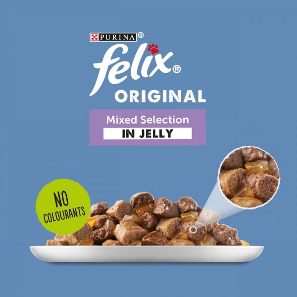 Felix Pouch Mixed Selection in Jelly - 40 pack - 100g