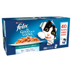 Felix Pouch Ocean Feasts in Jelly -  40 pack - 100g