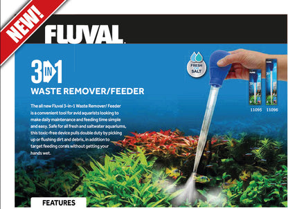 Fluval 3-in-1 Waste Remover/ Feeder - 28 cm (11")