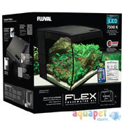 Fluval Flex LED Nano 34L - Black Aquarium Tank with Integral Filter and Remote Control