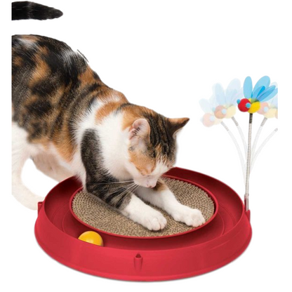 Catit Circuit Ball Toy with Scratch Pad 3 in 1