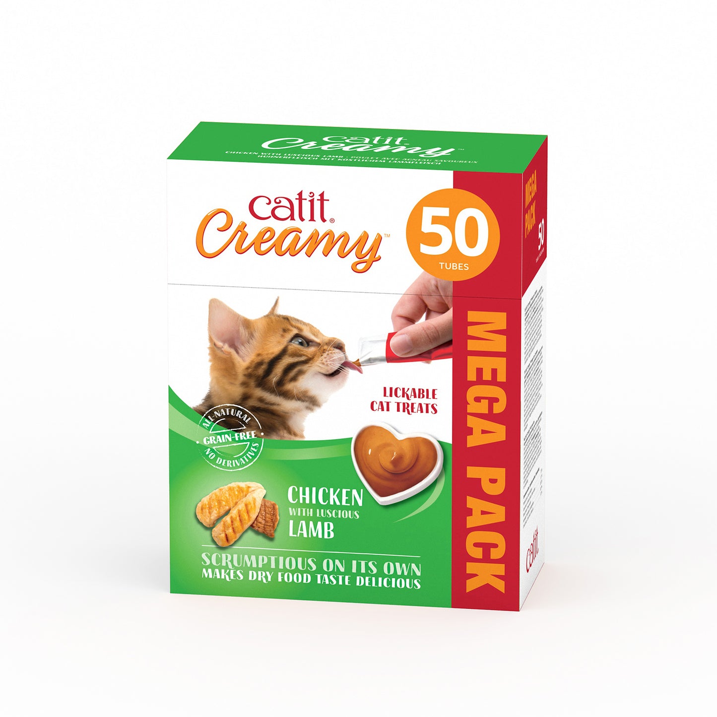 Catit Creamy Chicken & Lamb Flavour Mega 50 Pack