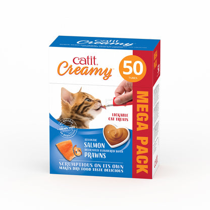 Catit Creamy Salmon & Prawns Flavour Mega 50 Pack