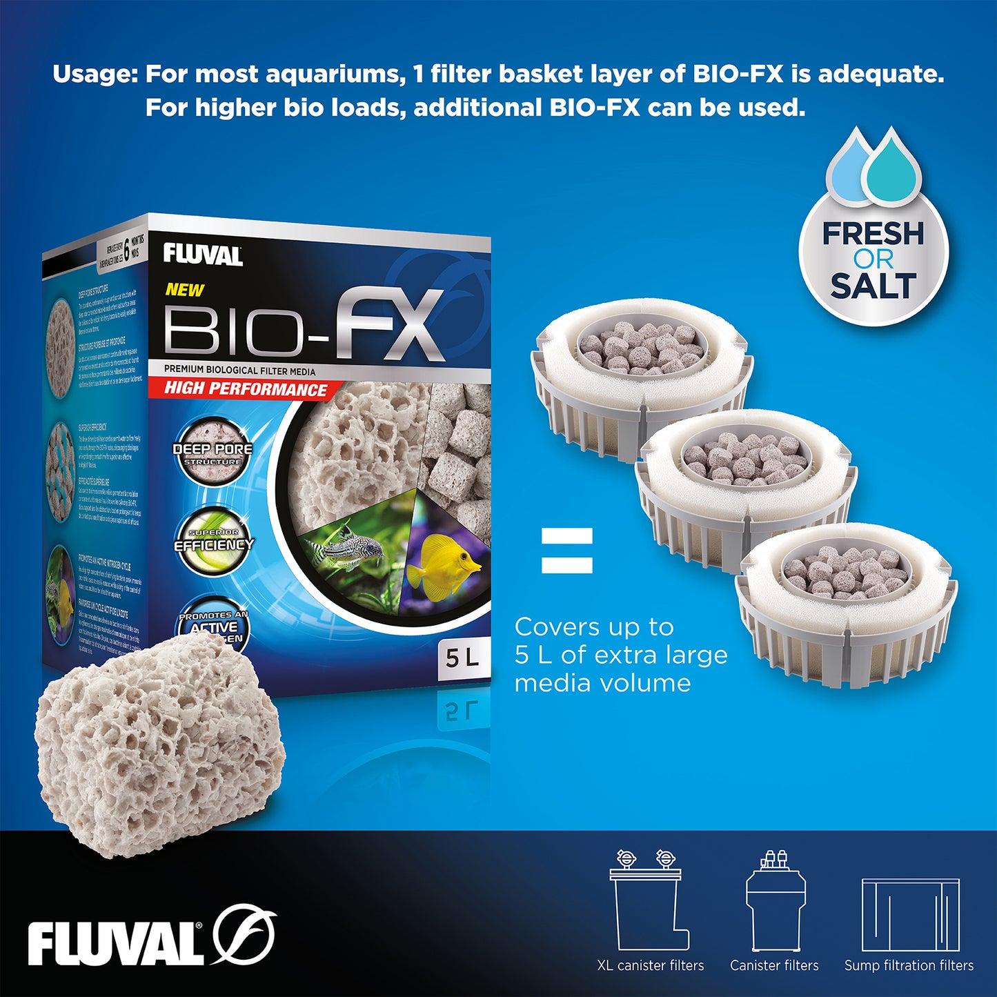 Fluval BIO-FX - Biological filter media - 5L