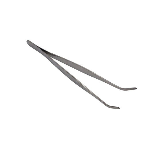 Livefood Stainless Steel Tweezers Curved End 250mm (10")