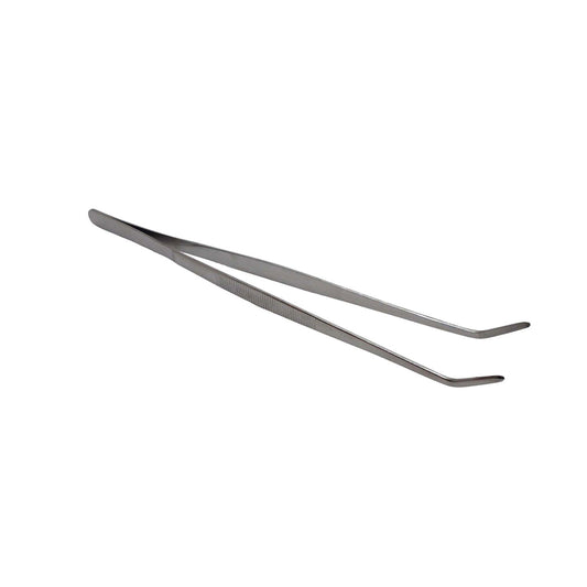 Livefood Stainless Steel Tweezers Curved End 200mm (8")