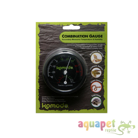 Komodo Combined Analogue Thermometer and Hygrometer