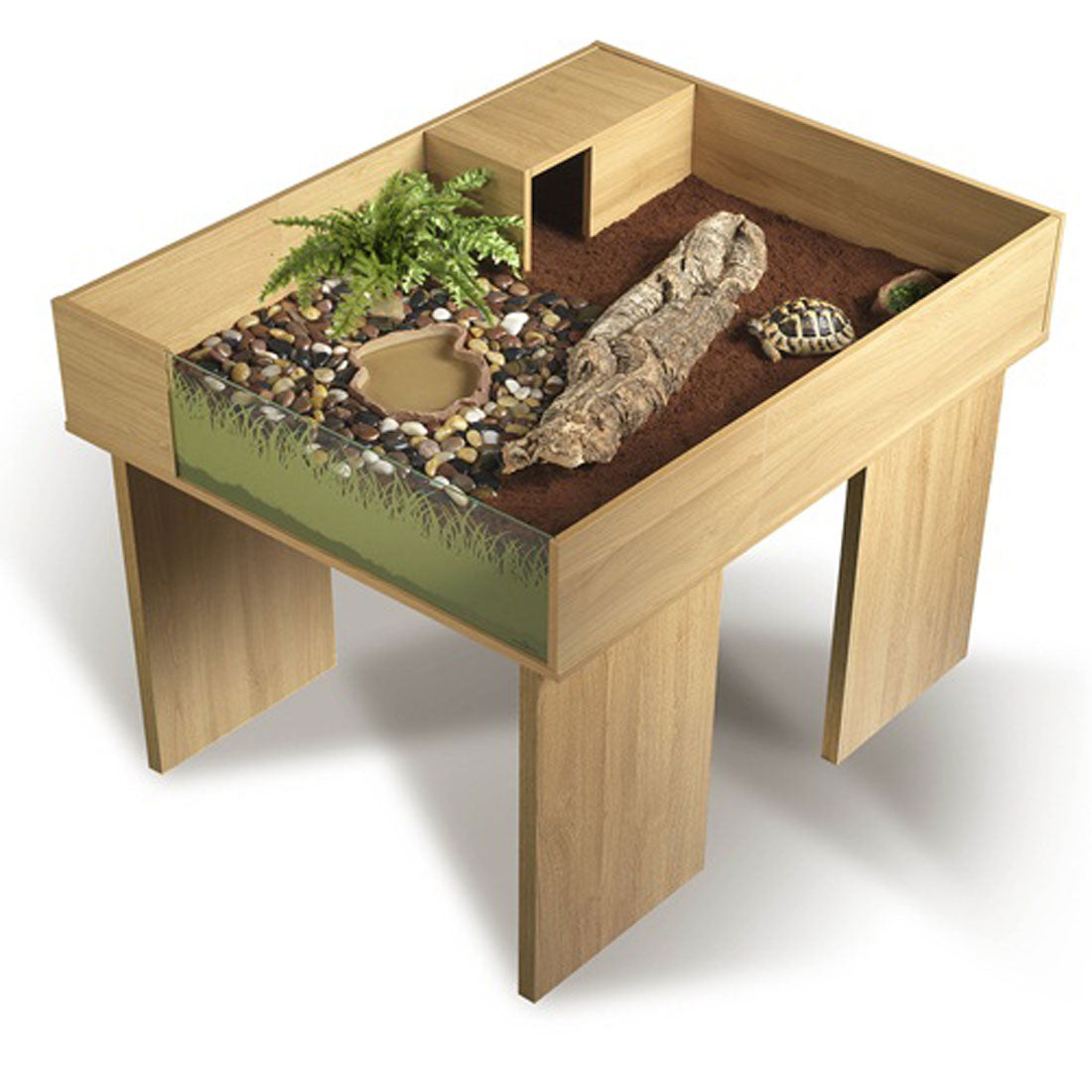 Vivexotic Tortoise Table and Stand in Beech