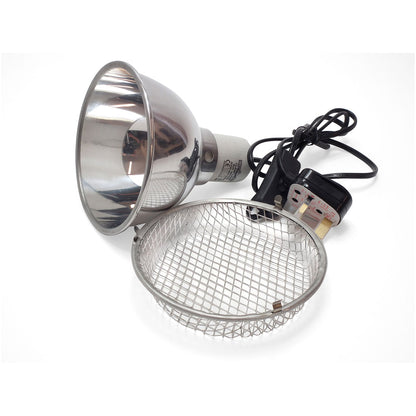 Clamp Lamp Aluminium Reflector & Grill Cover 75W