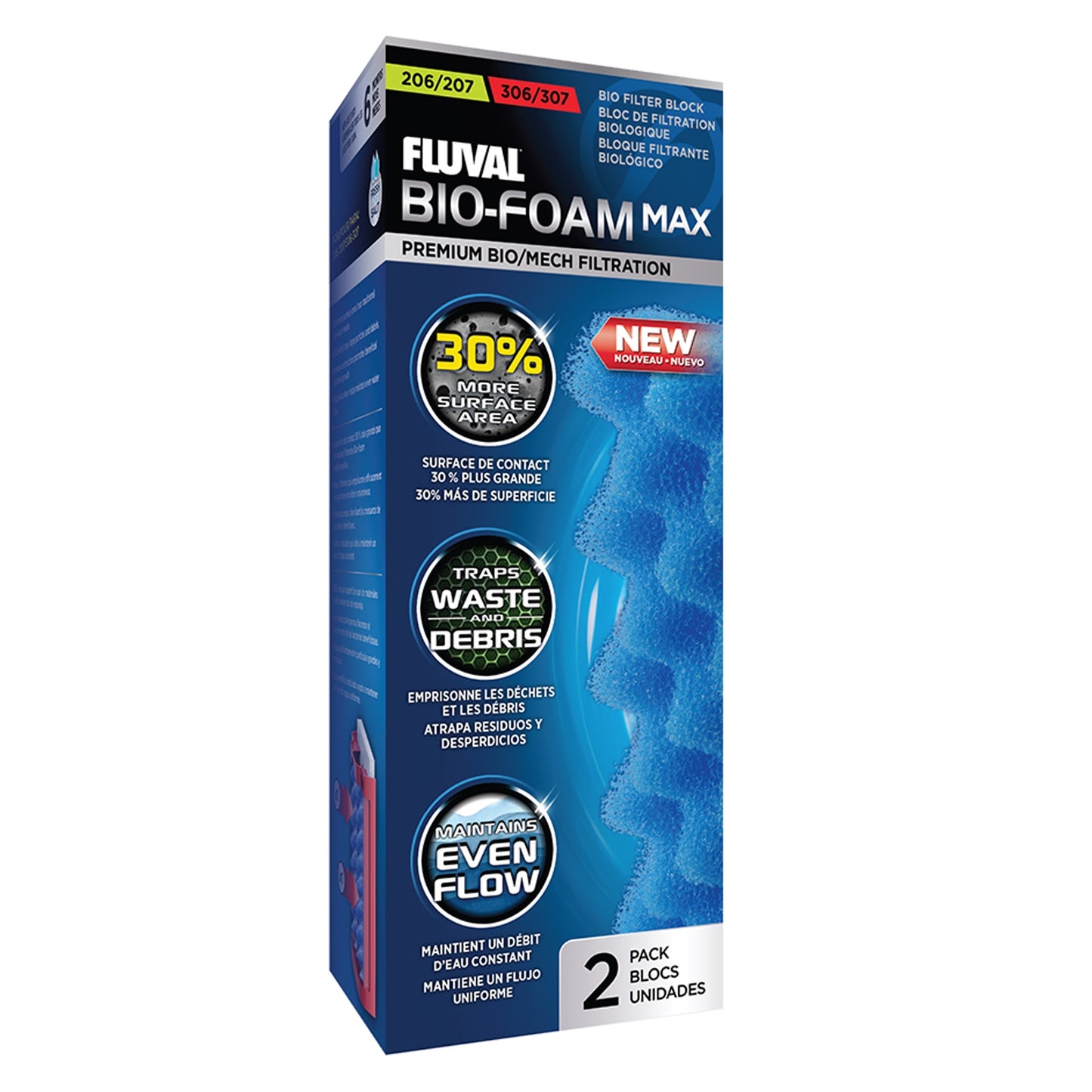 Fluval 207/307 and 206/306 Bio-Foam Max - 2 pack
