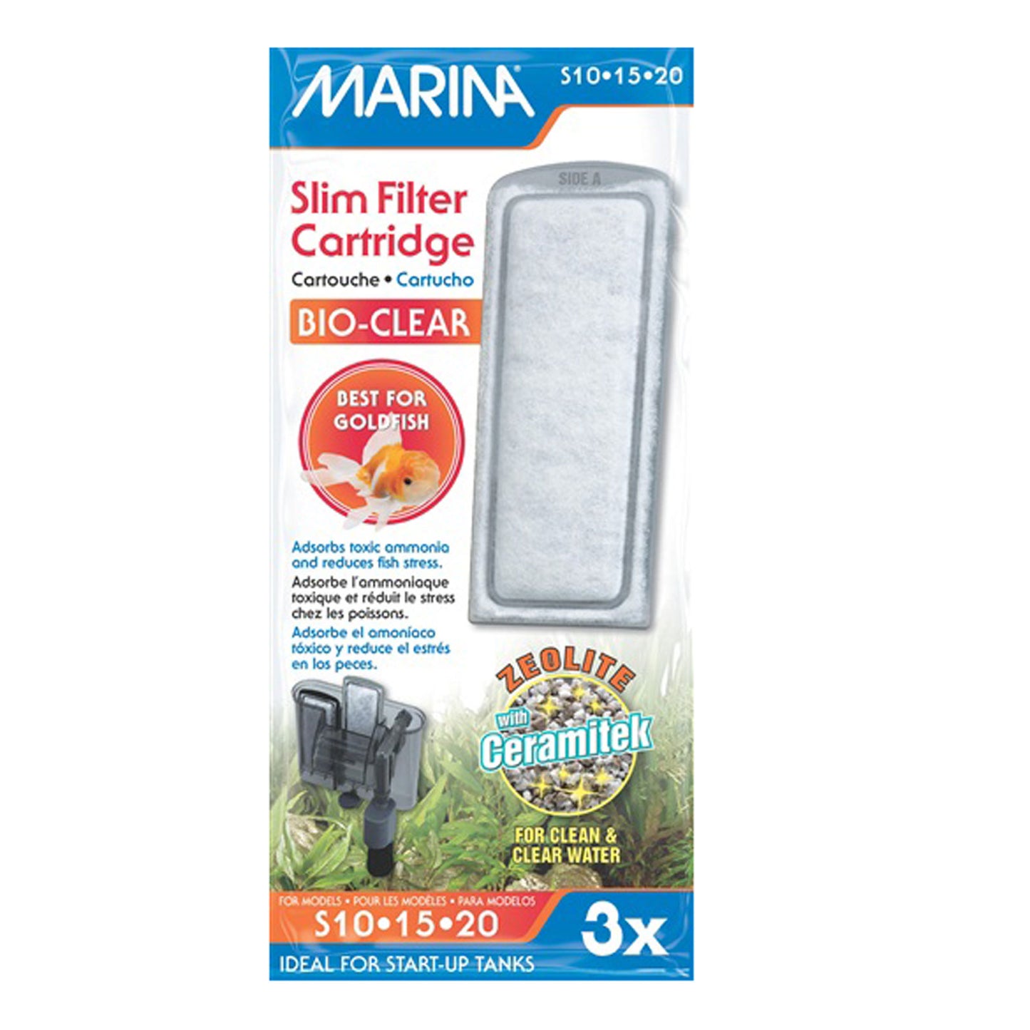 Marina Bio Clear Cartridge for Slim Filters, 3 pack