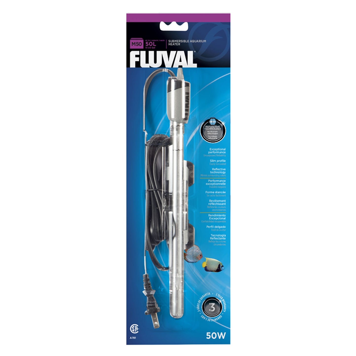 Fluval M Series Premium Aquarium Heater 50W